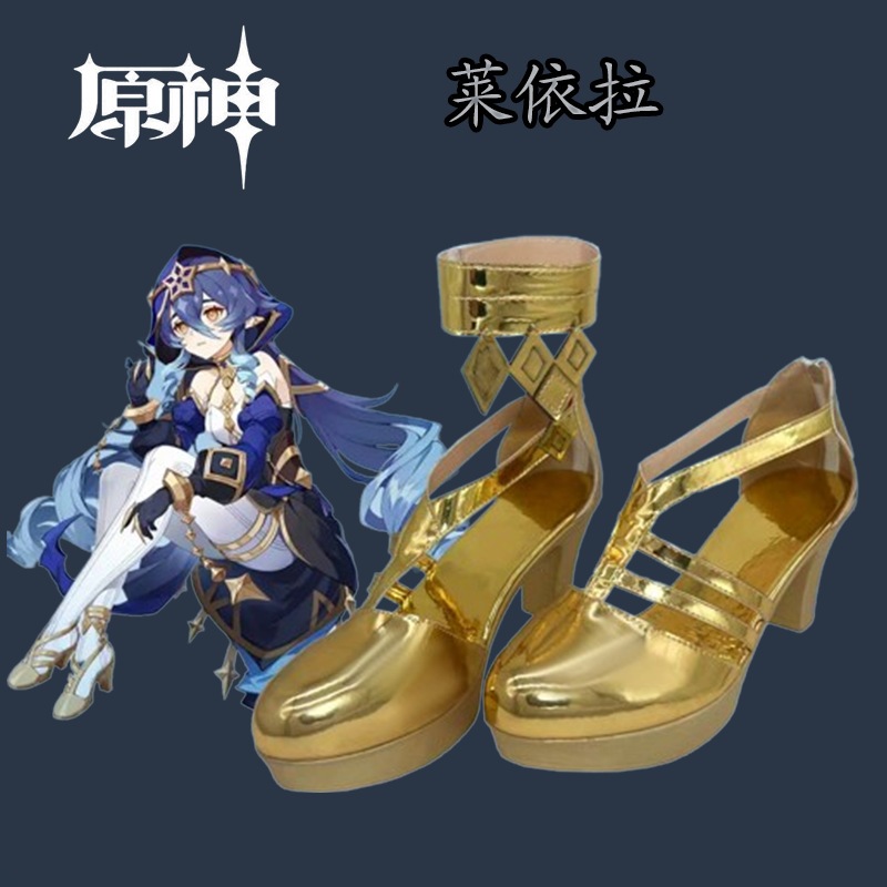 原神ライラ靴漫画展示二次元絵デザインパフォーマンスシューズハイヒールサンダル