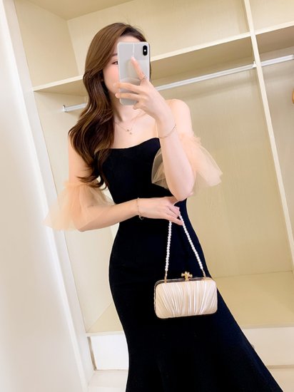 【取寄:納期2週間】パーティードレス レディース 演奏会ドレス 結婚式ドレス ワンピースドレス フィッシュテール マーメイドシルエット メッシュ シースルー フレアスリーブ ハイウエスト お呼ばれ 【取寄:納期2週間】パーティードレス レディース 演奏会ドレス 結婚式ドレス ワンピースドレス フィッシュテール マーメイドシルエット メッシュ シースルー フレアスリーブ ハイウエスト お呼ばれ