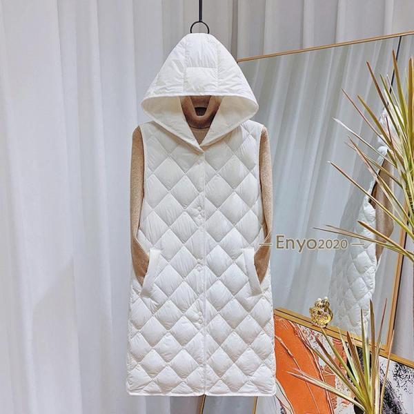 ダウンベスト レディース ジレ インナー フード付き ロング丈 羽織り 軽量 着痩せ シンプル きれいめ カジュアル 暖かい 防寒 秋冬 ダウンベスト レディース ジレ インナー フード付き ロング丈 羽織り 軽量 着痩せ シンプル きれいめ カジュアル 暖かい 防寒 秋冬