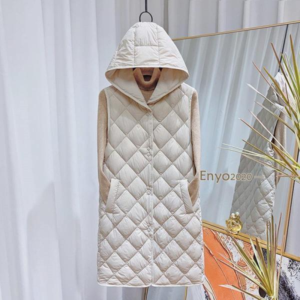 ダウンベスト レディース ジレ インナー フード付き ロング丈 羽織り 軽量 着痩せ シンプル きれいめ カジュアル 暖かい 防寒 秋冬 ダウンベスト レディース ジレ インナー フード付き ロング丈 羽織り 軽量 着痩せ シンプル きれいめ カジュアル 暖かい 防寒 秋冬