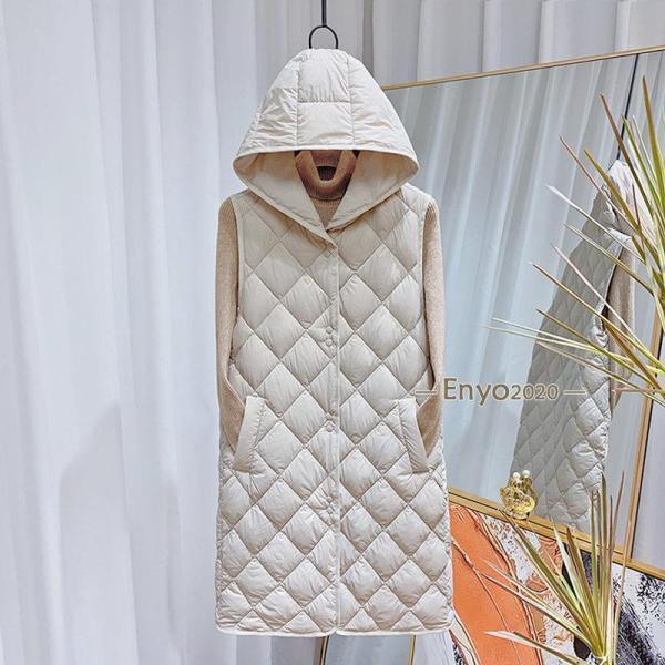 ダウンベスト レディース ジレ インナー フード付き ロング丈 羽織り 軽量 着痩せ シンプル きれいめ カジュアル 暖かい 防寒 秋冬 ダウンベスト レディース ジレ インナー フード付き ロング丈 羽織り 軽量 着痩せ シンプル きれいめ カジュアル 暖かい 防寒 秋冬