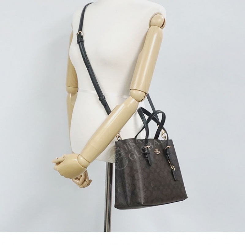 コーチシグネチャーキャンバスモリートートバッグ 25 CV965 IMXAQ