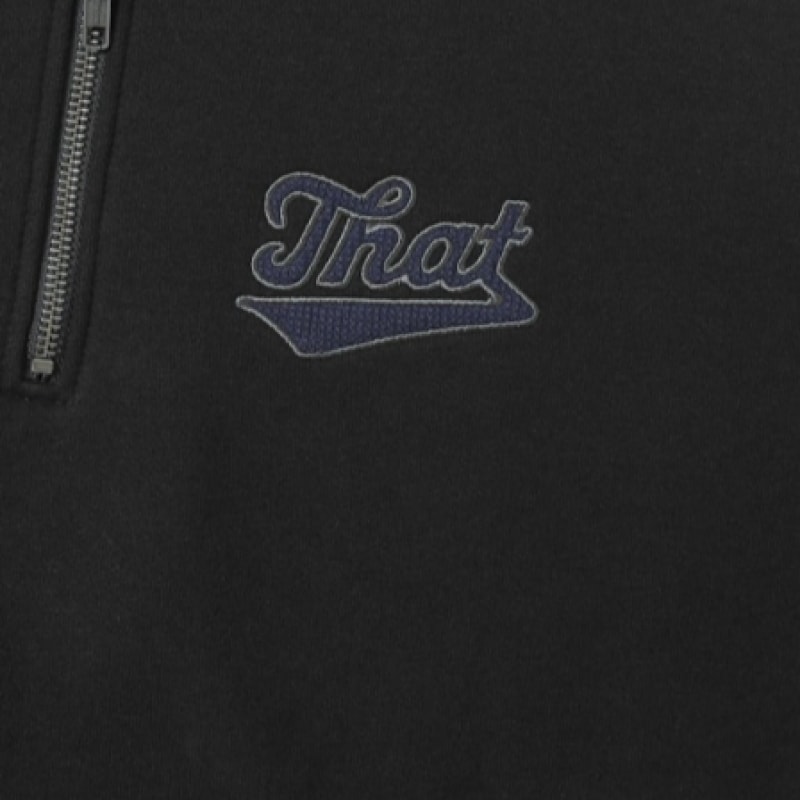 THISISSNEVERTHAT ハーフジップ スウェットシャツ ブラック