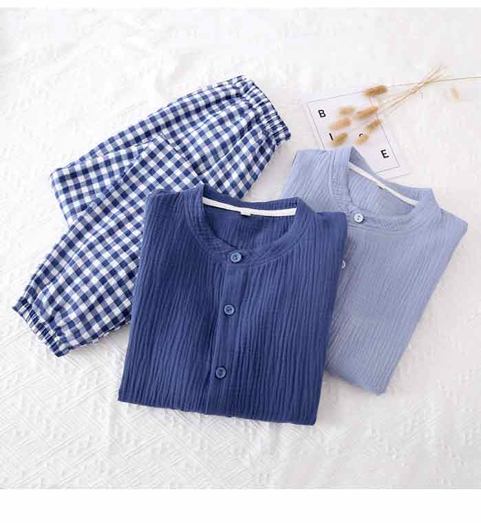 【2025新作】パジャマ ガーゼ メンズ 長袖 ナイトウエア 綿100 前開き 二重ガーゼ ダブルガーゼ パジャマ 春 夏 薄手 チェック柄 部屋着 セットアップ メンズファッション uネック 無地 【2025新作】パジャマ ガーゼ メンズ 長袖 ナイトウエア 綿100 前開き 二重ガーゼ ダブルガーゼ パジャマ 春 夏 薄手 チェック柄 部屋着 セットアップ メンズファッション uネック 無地