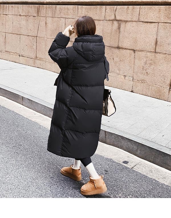 ダウンコート レディース ダウンジャケット 90％ダウン Aライン 帽子付き フード 母親 大きいサイズ 黒 ブラック 厚手 冬服 防寒着 おしゃれ S M L きれいめ 着やせ 20代 30代 40