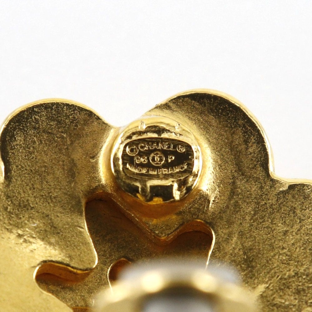 フラワー ココマーク ヴィンテージ イヤリング 金メッキ 96P 約23.6g レディース 中古品 フラワー ココマーク ヴィンテージ イヤリング 金メッキ 96P 約23.6g レディース 中古品