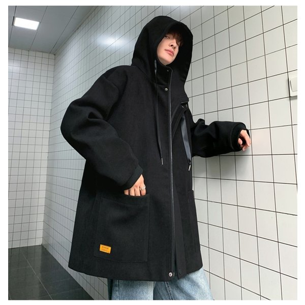 コートメンズ メンズ メンズロングコート コートチェスターコート メルトン 秋冬 無地 暖かい 防寒 ロング丈 アウター 厚手 ジャケット 紳士服 ウール