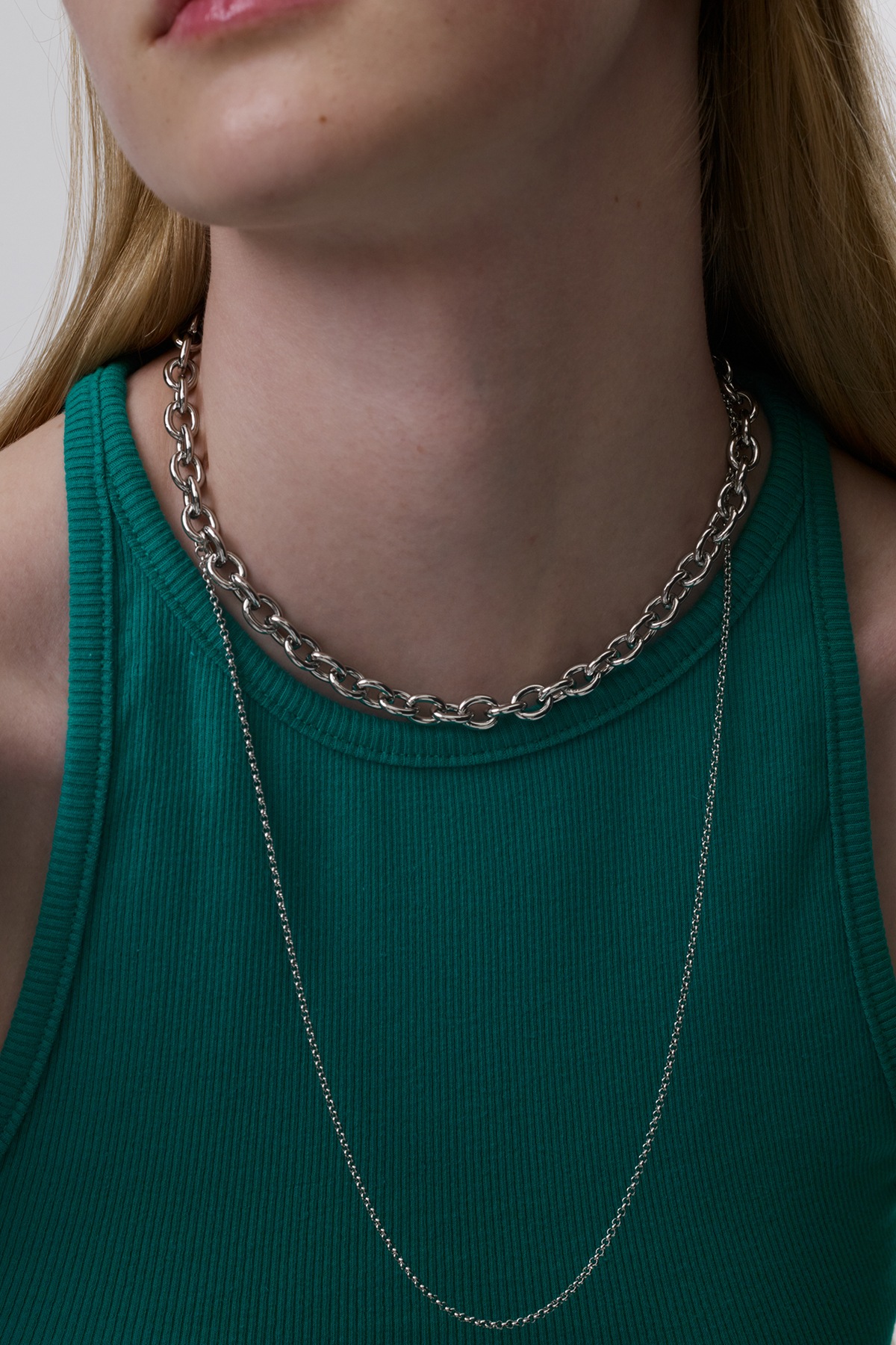ネックレス・ペンダント Unbalance Layered Chain Necklace Monday Edition】UNBALANCE LAYERED CHAIN NECKLACE ネックレス