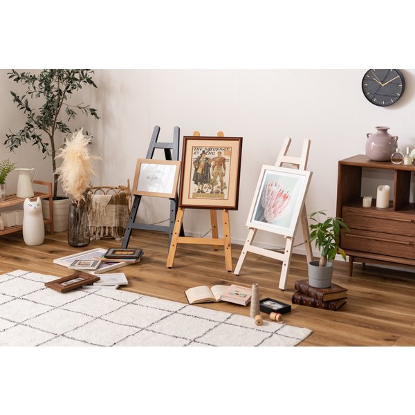 3色から選べるパインのイーゼル 北欧 ナチュラル ディスプレイ 什器 リビング