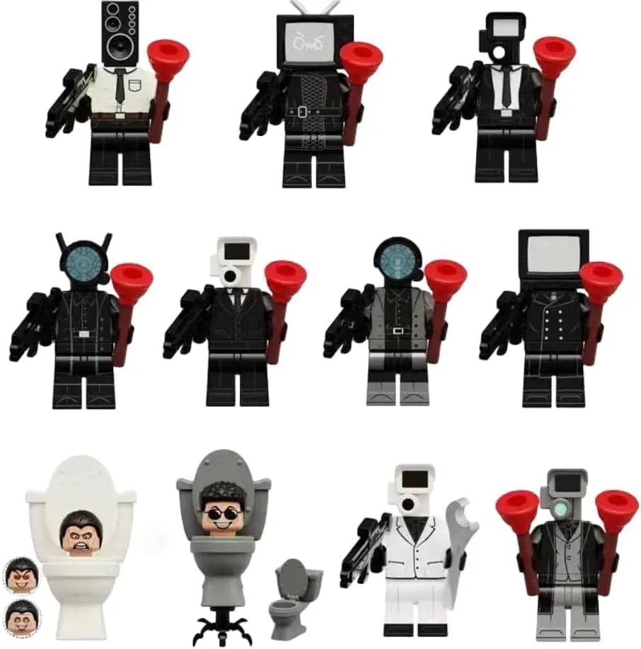 新店舗の新作！Skibidi Toilet スキビディ ブロック 27体セット おもちゃ ゲーム 武器付き 人形 オーディオマン アニメ クリエイティブ ギフト 誕生日 ハロウィン クリスマス プレゼ