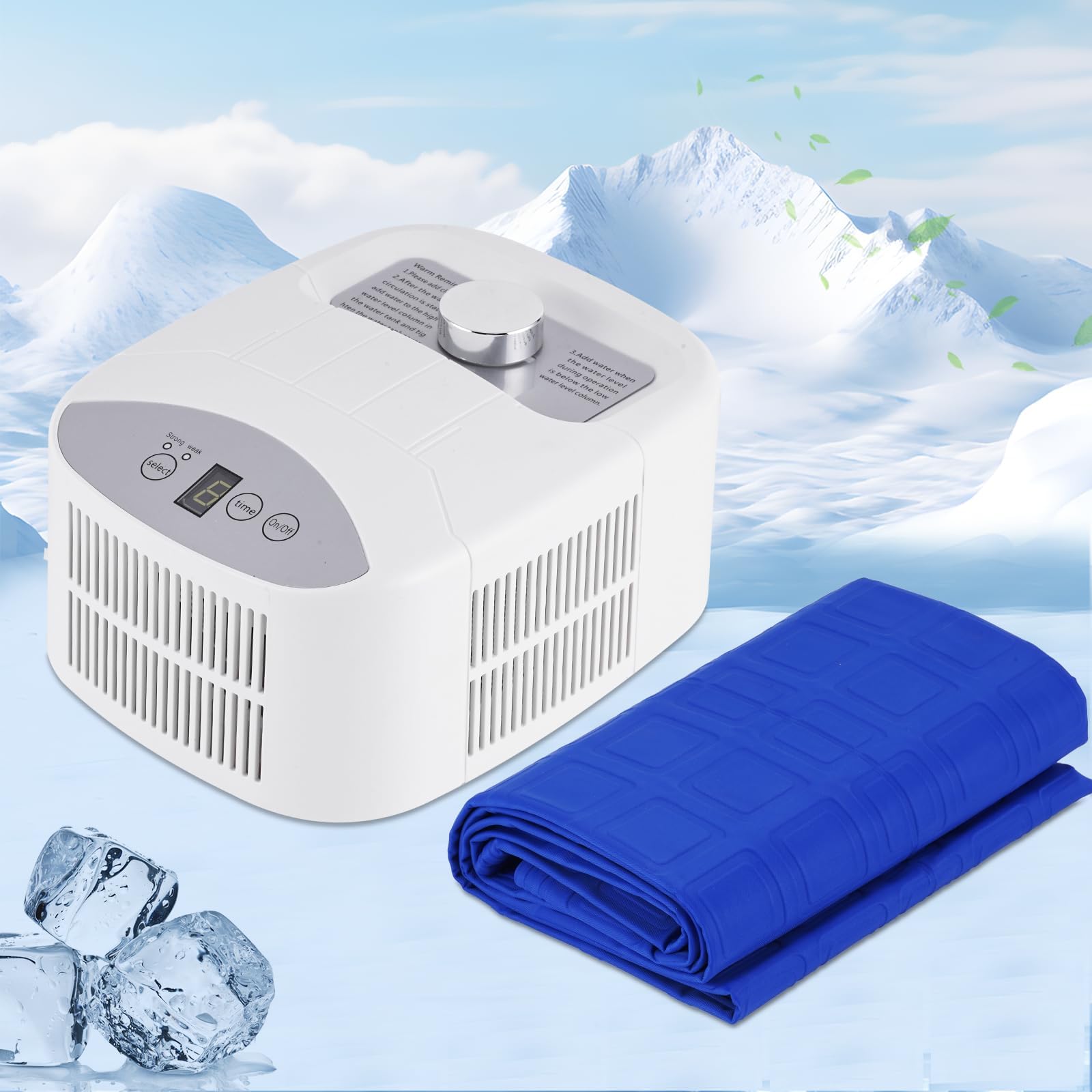 水冷マット ダブル 冷却マット 冷水循環マット 冷水マット ペルチェ式 ひんやり 1-9時間タイマー 残水量が確認可能 70W 風速調整可能 猛暑対策 水循環マット水流快眠マット アパート 寮 車内