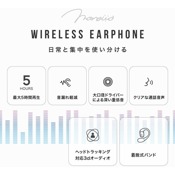 大河商事 monowa041 ワイヤレスイヤホン ブラック 大河商事 monowa041 ワイヤレスイヤホン ブラック