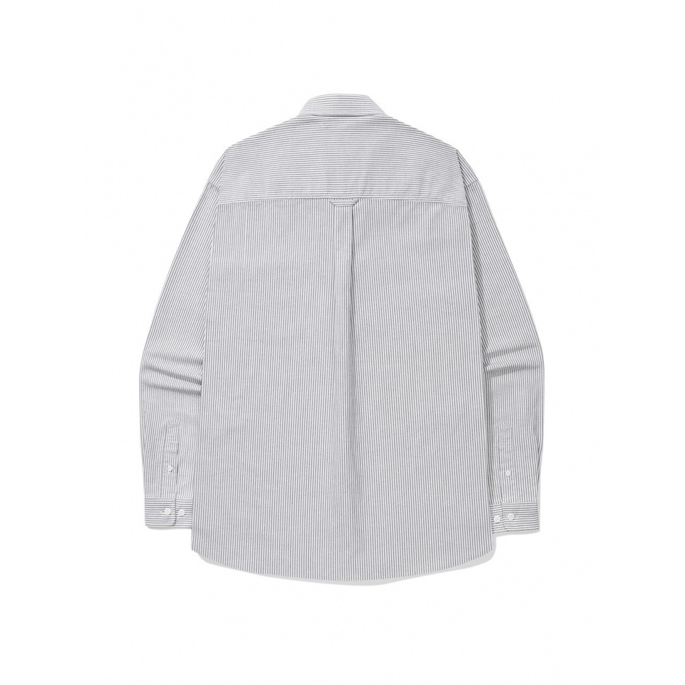 COVERNAT オックスフォードストライプシャツグレー COVERNAT オックスフォードストライプシャツグレー