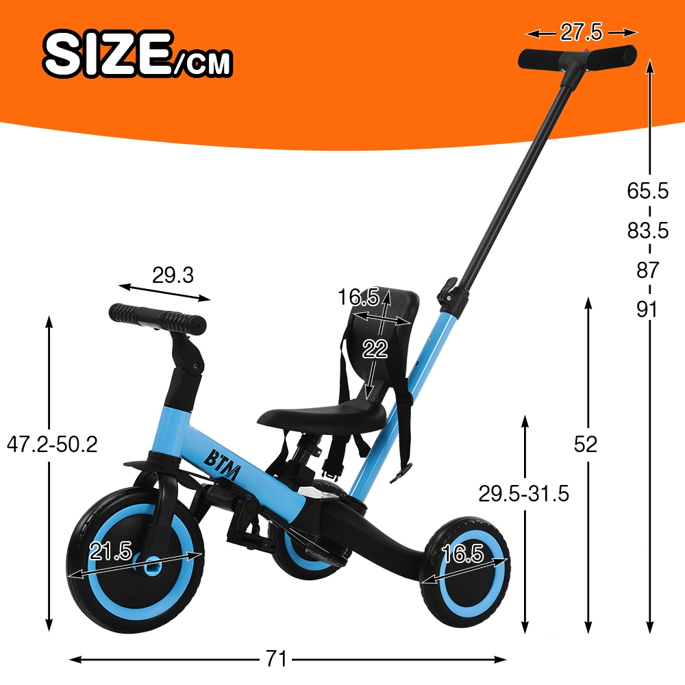 【国内急速発送】子供用三輪車4in1押し棒付き三輪車のりものおもちゃ自転車乗用玩具51 【国内急速発送】子供用三輪車4in1押し棒付き三輪車のりものおもちゃ自転車乗用玩具51