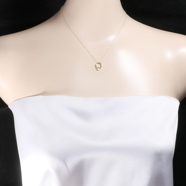 K18 18金 YG イエローゴールド ネックレス パール(真珠) ダイヤ ジュエリー 中古