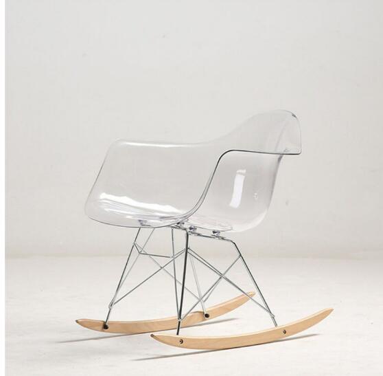 クリスタル透明アクリルクリアプリンセスチェア 透明ロッキングチェア