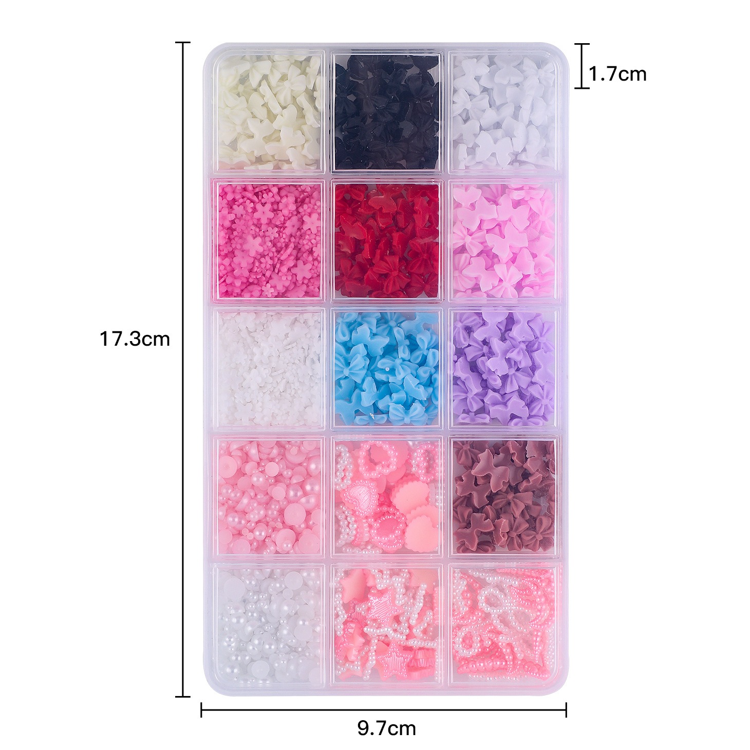 【1点ご購入 で10点プレゼントいたします】15マスネイル樹脂リボンリボン5弁透かし彫り桃心パールセットアクセサリー