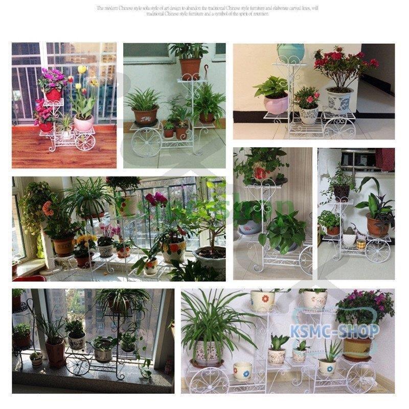 プランタースタンド フラワースタンド ガーデンラック 鉢スタンド 植木鉢 棚 花台 鉢植え ベランダ アイアン ガーデニング 庭飾り 花置き棚カート形