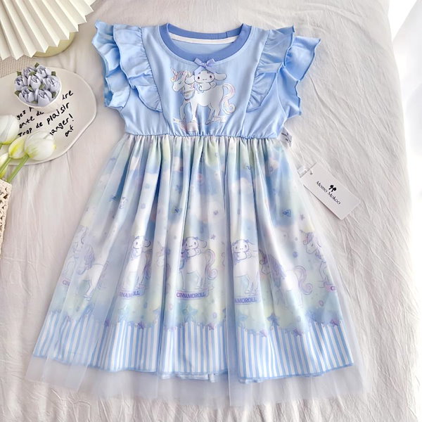 海外限定【adidas】× クロミちゃん/シナモロール ワンピース Qoo10] クロミちゃん シナモロール ワンピース