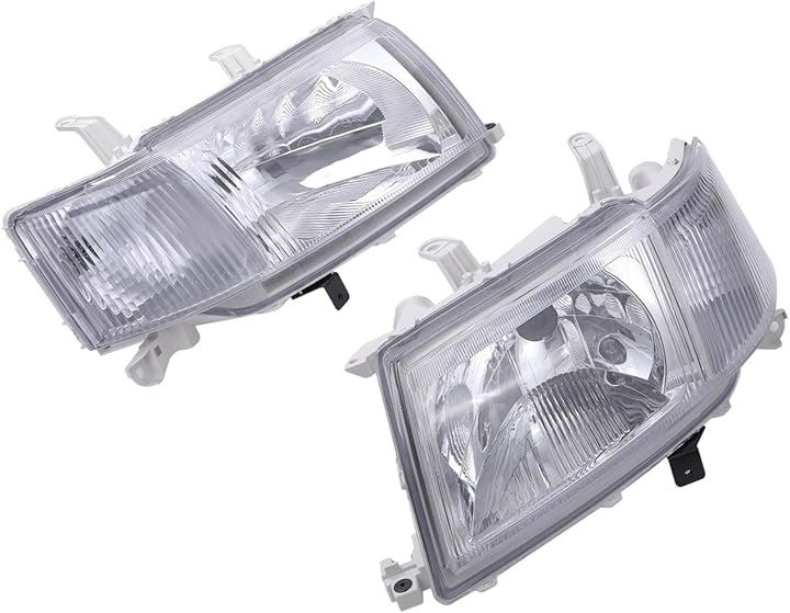 トヨタ 用 ヘッドライト ヘッドランプ 左右セット プロボックス 50系 バン ワゴン NCP50V NCP51V NCP52V 等(スモーク フィルム コーティング ステー バ)