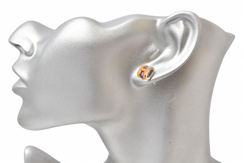 ピアス ポップアッシュピアス Hモチーフ オレンジ/シルバー 両耳【中古】 ピアス ポップアッシュピアス Hモチーフ オレンジ/シルバー 両耳【中古】