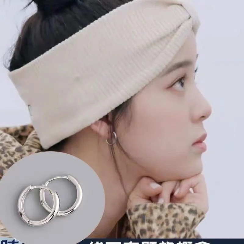 100psc寝ているのはs925純銀の光沢のある耳輪の女性の耳のボタンの小さいイヤリングのピアスの気質の耳の骨の釘を摘む必要がありません-X05