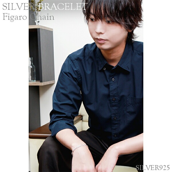シルバー フィガロ チェーン ブレスレット 17cm 20cm 4面カット フィガロチェーン シルバー フィガロ チェーン ブレスレット 17cm 20cm 4面カット フィガロチェーン