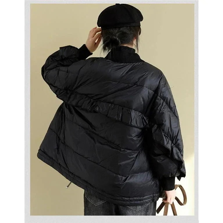 【急速出荷!】レディースファッション AWアウター ジャケット ダウンコート インナージャケット フリル コート ブルゾン ダウン ダウン おしゃれ 防寒 物1