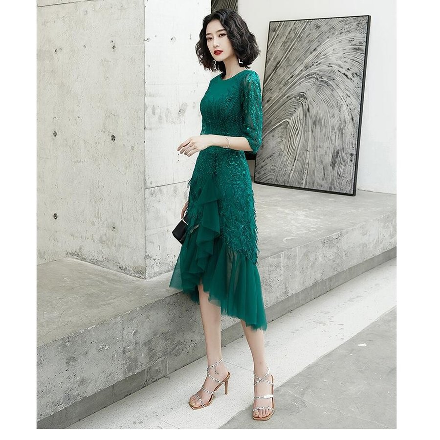 ミモレ丈ドレス 上品 パーティードレス結婚式 マーメイドドレス ウエディングドレス 大きいサイズ 2 ミモレ丈ドレス 上品 パーティードレス結婚式 マーメイドドレス ウエディングドレス 大きいサイズ 2