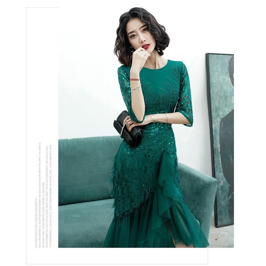 ミモレ丈ドレス 上品 パーティードレス結婚式 マーメイドドレス ウエディングドレス 大きいサイズ 2 ミモレ丈ドレス 上品 パーティードレス結婚式 マーメイドドレス ウエディングドレス 大きいサイズ 2