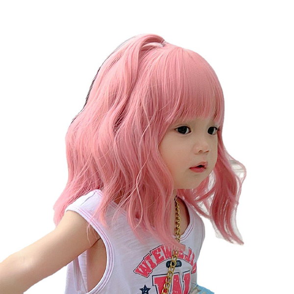 Qoo10] 子供用ウィッグ女の子赤ちゃん模擬ピンクシ