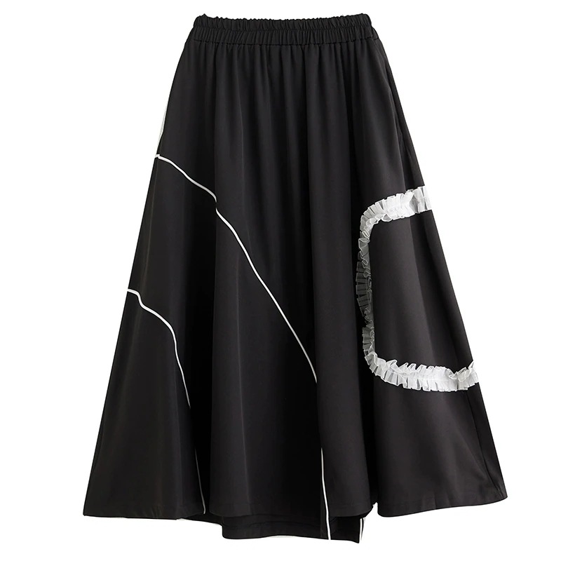 2024夏の新型感木耳元可愛い不規則なAラインスカート着痩話題サテンスカート 2024夏の新型感木耳元可愛い不規則なAラインスカート着痩話題サテンスカート