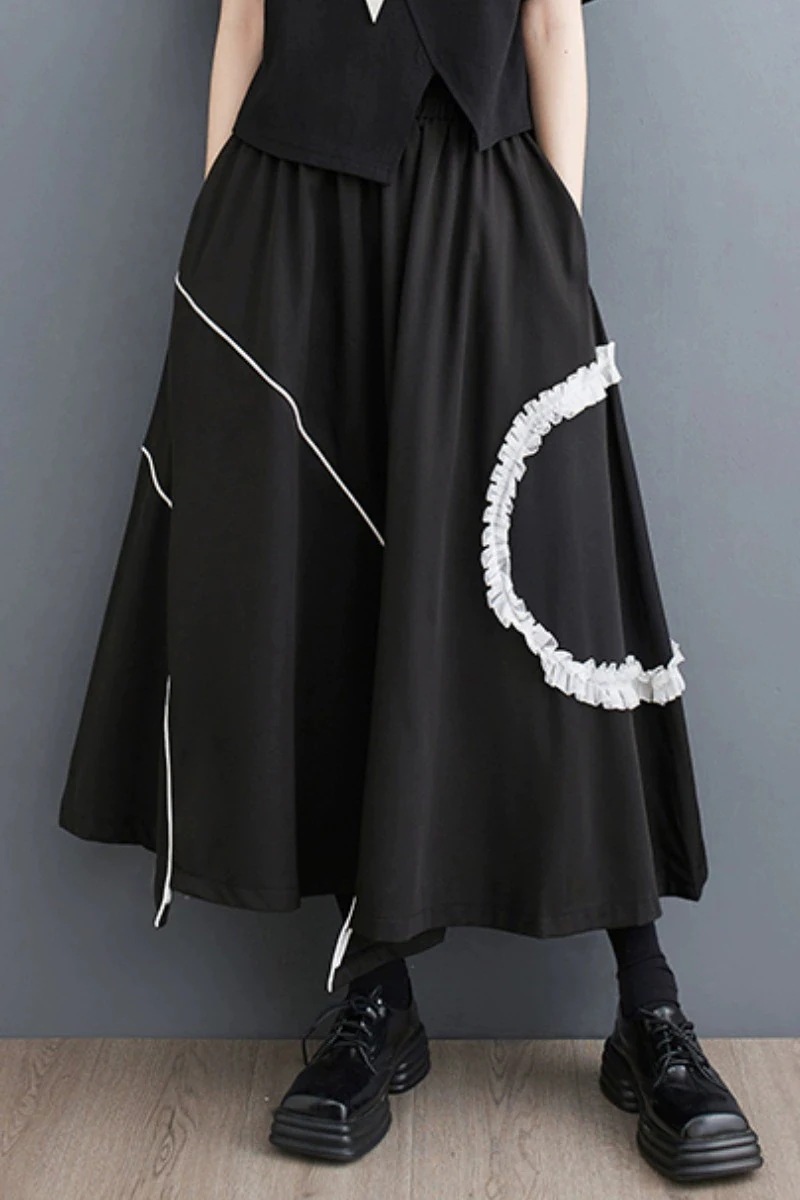 2024夏の新型感木耳元可愛い不規則なAラインスカート着痩話題サテンスカート 2024夏の新型感木耳元可愛い不規則なAラインスカート着痩話題サテンスカート