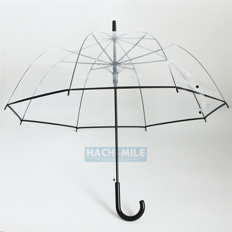 傘 長傘 ビニール傘 割引クーポン おしゃれ ドーム型 雨傘 8本 透明傘 かわいい ワンタッチ 全面透明 深張り