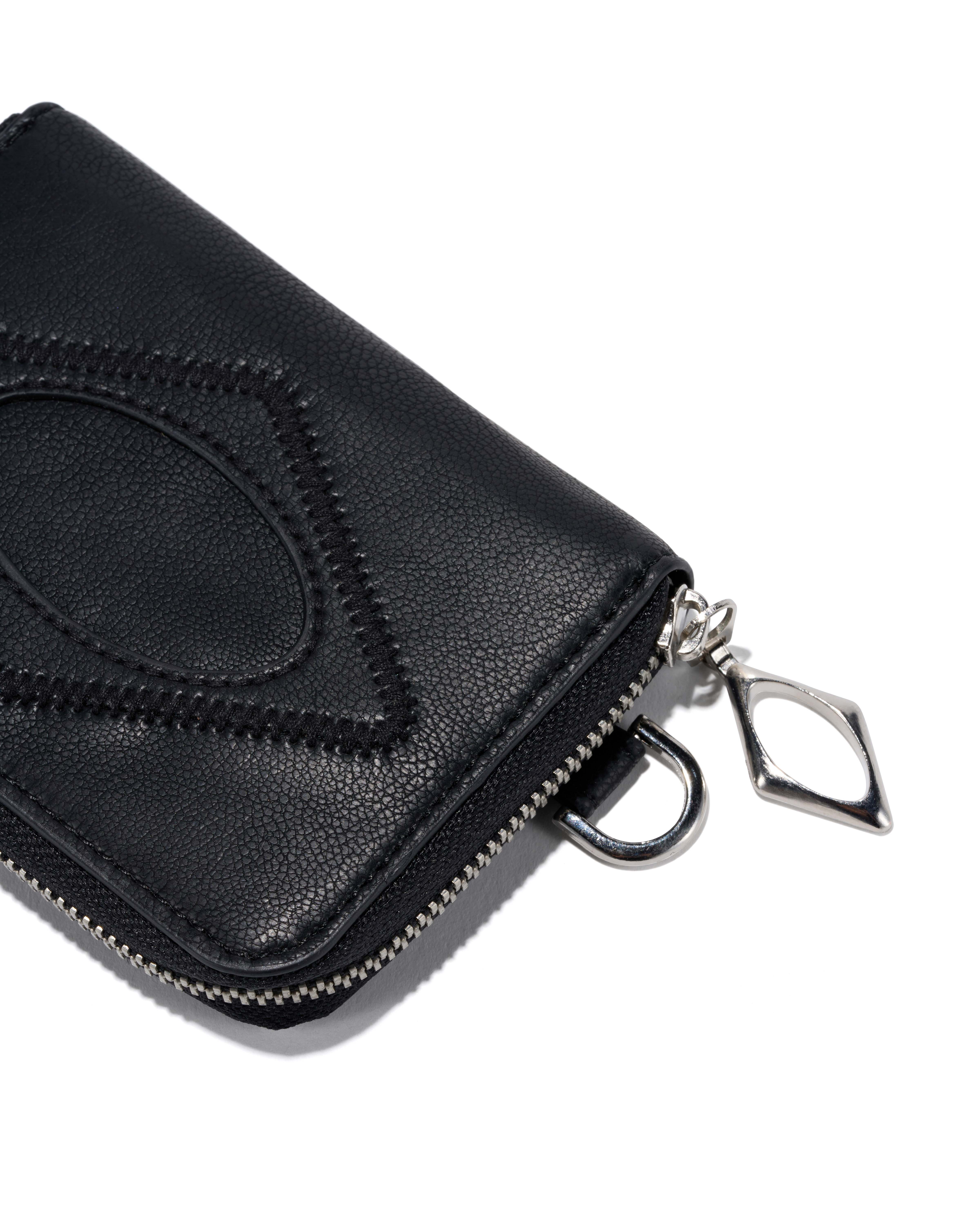 ★関税/送料込★MISCHIEF★RHOMBUS ZIP-AROUND WALLET MISCHIEF】 RHOMBUS ZIP-AROUND WALLET : BLACK 二つ折り財布