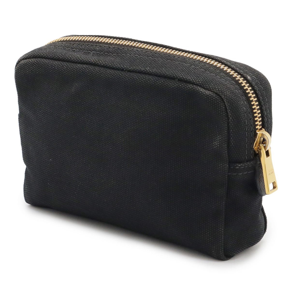 CANAPA LOGO カナパロゴ マルチポーチ 化粧ポーチ コスメポーチ 小物入れ キャンバス NERO ブラック ゴールド金具 1NA02 CANAPA LOGO カナパロゴ マルチポーチ 化粧ポーチ コスメポーチ 小物入れ キャンバス NERO ブラック ゴールド金具 1NA02