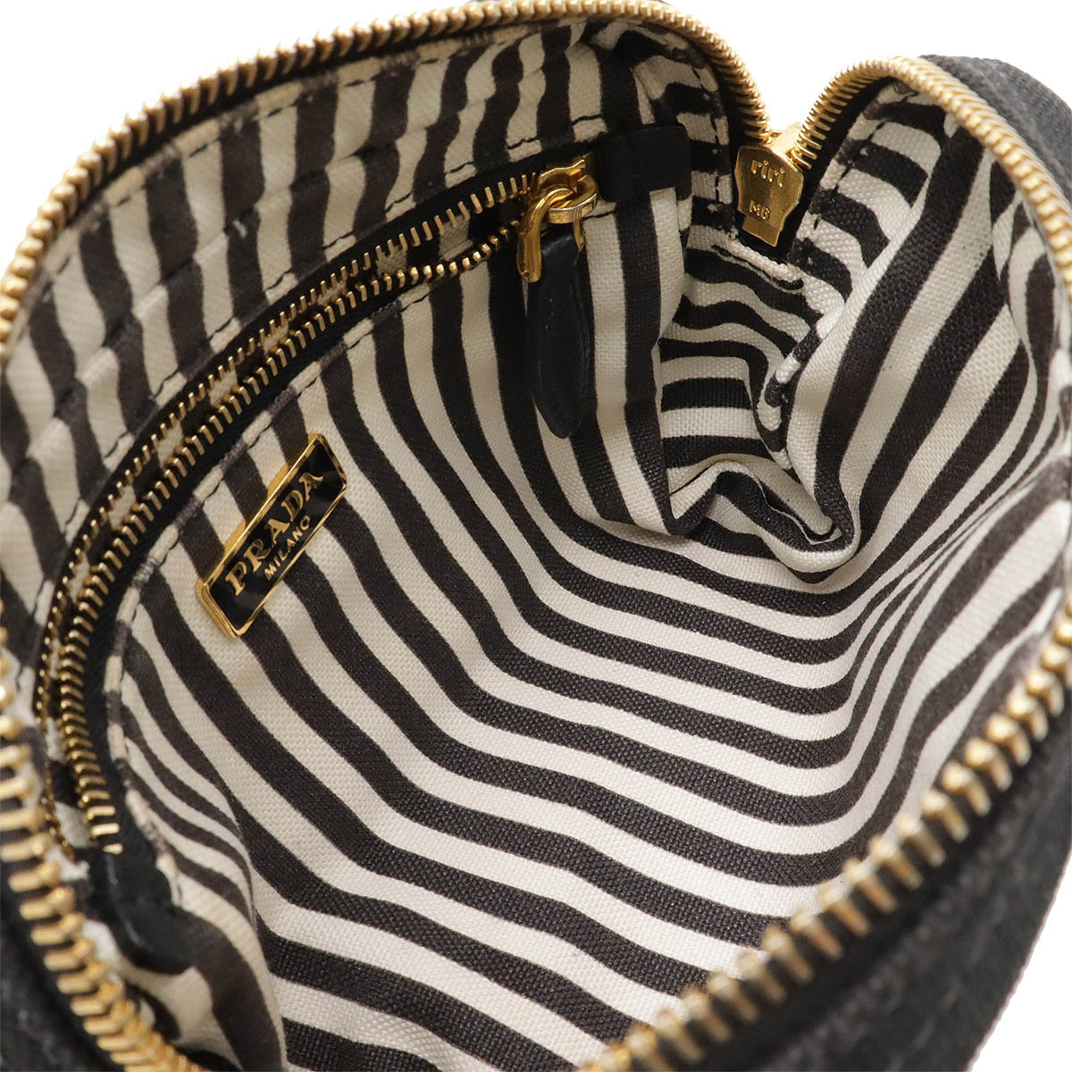 CANAPA LOGO カナパロゴ マルチポーチ 化粧ポーチ コスメポーチ 小物入れ キャンバス NERO ブラック ゴールド金具 1NA02 CANAPA LOGO カナパロゴ マルチポーチ 化粧ポーチ コスメポーチ 小物入れ キャンバス NERO ブラック ゴールド金具 1NA02