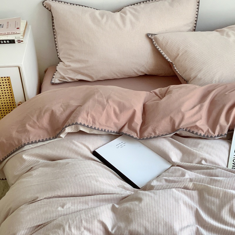 A類軽贅沢水洗綿純綿ベッド上4点セット100綿布団カバー簡約ベッドシーツ3点セットベッド笠 A類軽贅沢水洗綿純綿ベッド上4点セット100綿布団カバー簡約ベッドシーツ3点セットベッド笠