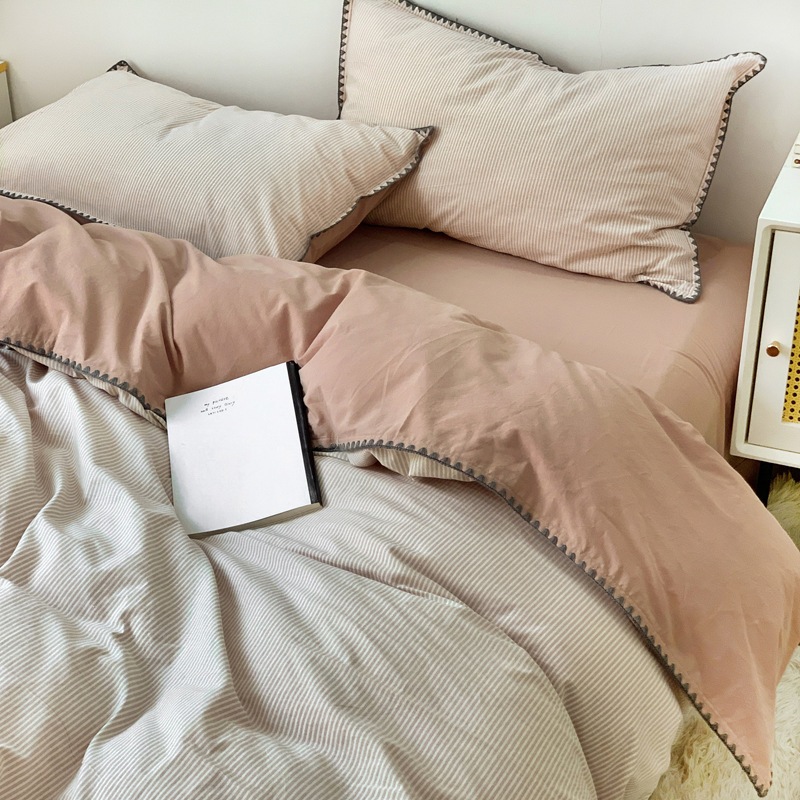 A類軽贅沢水洗綿純綿ベッド上4点セット100綿布団カバー簡約ベッドシーツ3点セットベッド笠 A類軽贅沢水洗綿純綿ベッド上4点セット100綿布団カバー簡約ベッドシーツ3点セットベッド笠