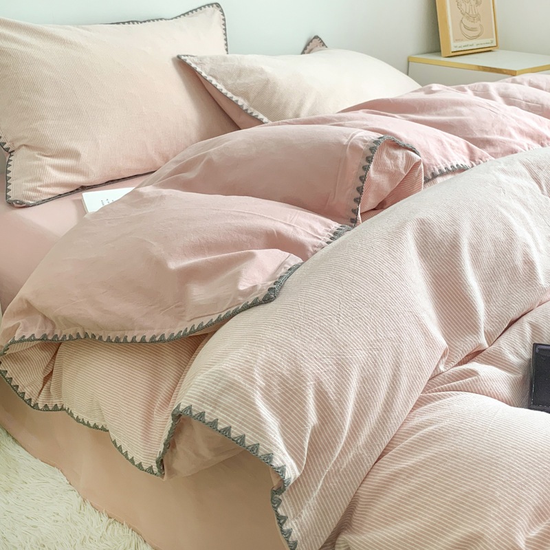 A類軽贅沢水洗綿純綿ベッド上4点セット100綿布団カバー簡約ベッドシーツ3点セットベッド笠 A類軽贅沢水洗綿純綿ベッド上4点セット100綿布団カバー簡約ベッドシーツ3点セットベッド笠