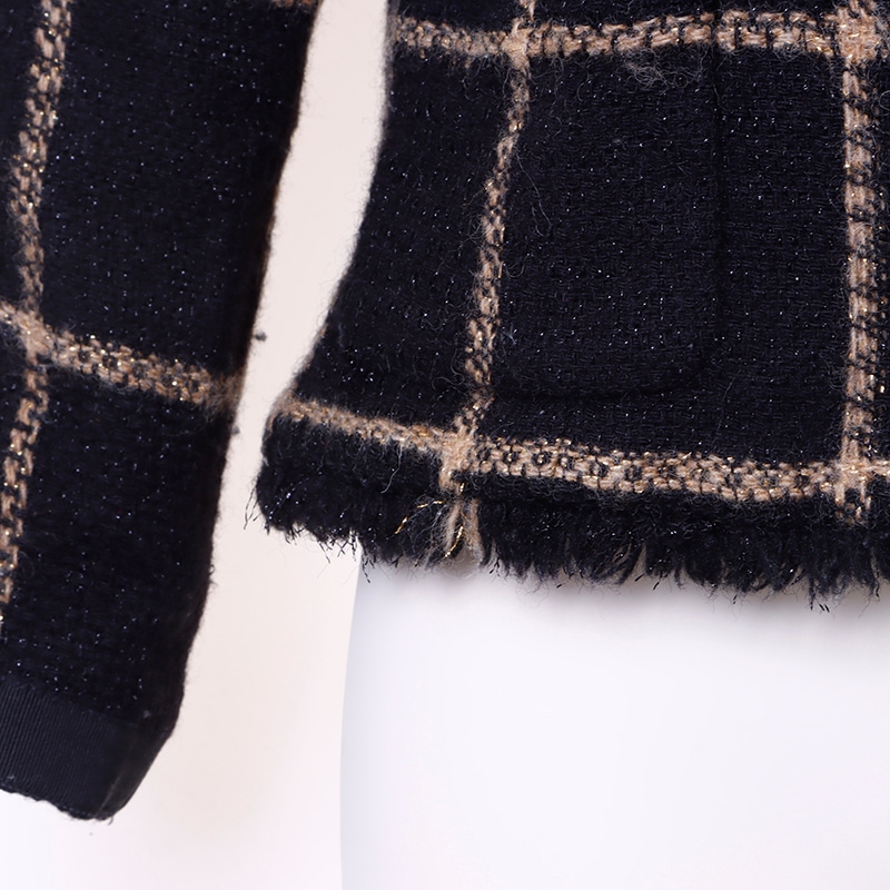 ジャケット ツイード ブラック WS6044 ジャケット ツイード ブラック WS6044