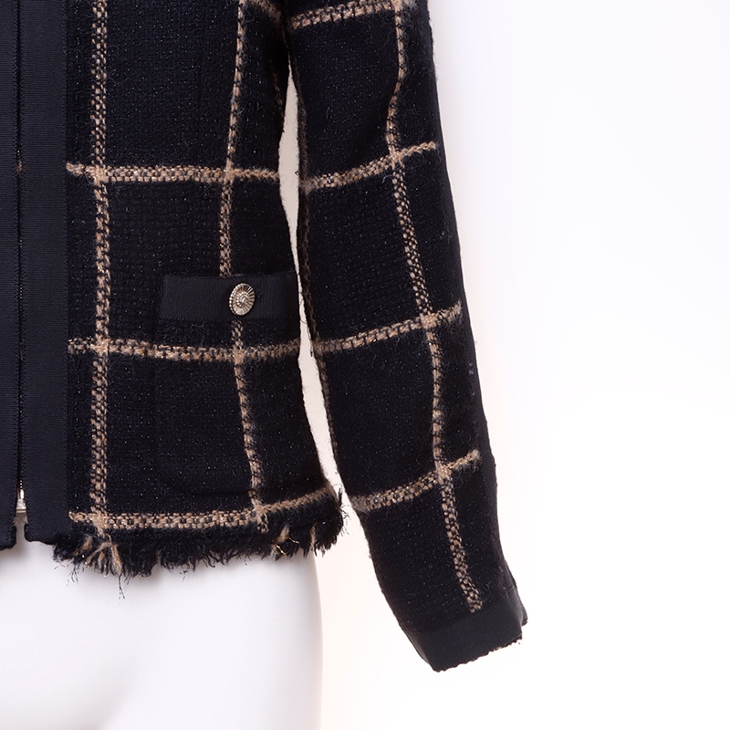 ジャケット ツイード ブラック WS6044 ジャケット ツイード ブラック WS6044