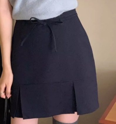 スカート フレンチレトロ 夏デザイン ニッチハイウエスト 着痩せ 短いスカート ハイウエスト Aラインスカート