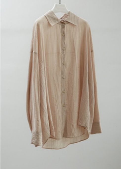 トップス デート かわいい 大人可愛い きれいめ シンプル カジュアル 大人 上品 おしゃれ お洒落 シアー 長袖　襟付き　シャツ 羽織 春夏 アプリコット　カーキ ピンク 韓国 透け感 休日 コーデ