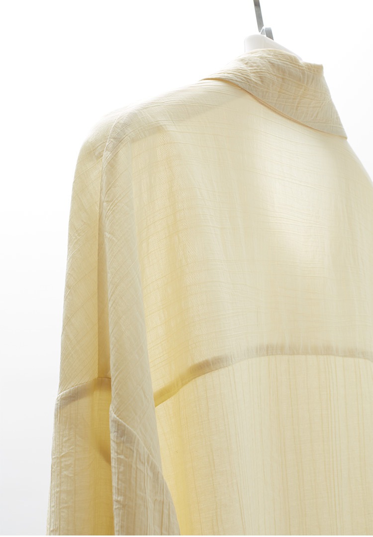 トップス デート かわいい 大人可愛い きれいめ シンプル カジュアル 大人 上品 おしゃれ お洒落 シアー 長袖　襟付き　シャツ 羽織 春夏 アプリコット　カーキ ピンク 韓国 透け感 休日 コーデ