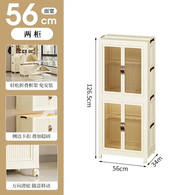 高見えする収納キャビネット寝室リビング子供用ワードローブシンプルな折りたたみ家庭用衣類収納およびハンガー付き整理キャビネット 高見えする収納キャビネット寝室リビング子供用ワードローブシンプルな折りたたみ家庭用衣類収納およびハンガー付き整理キャビネット