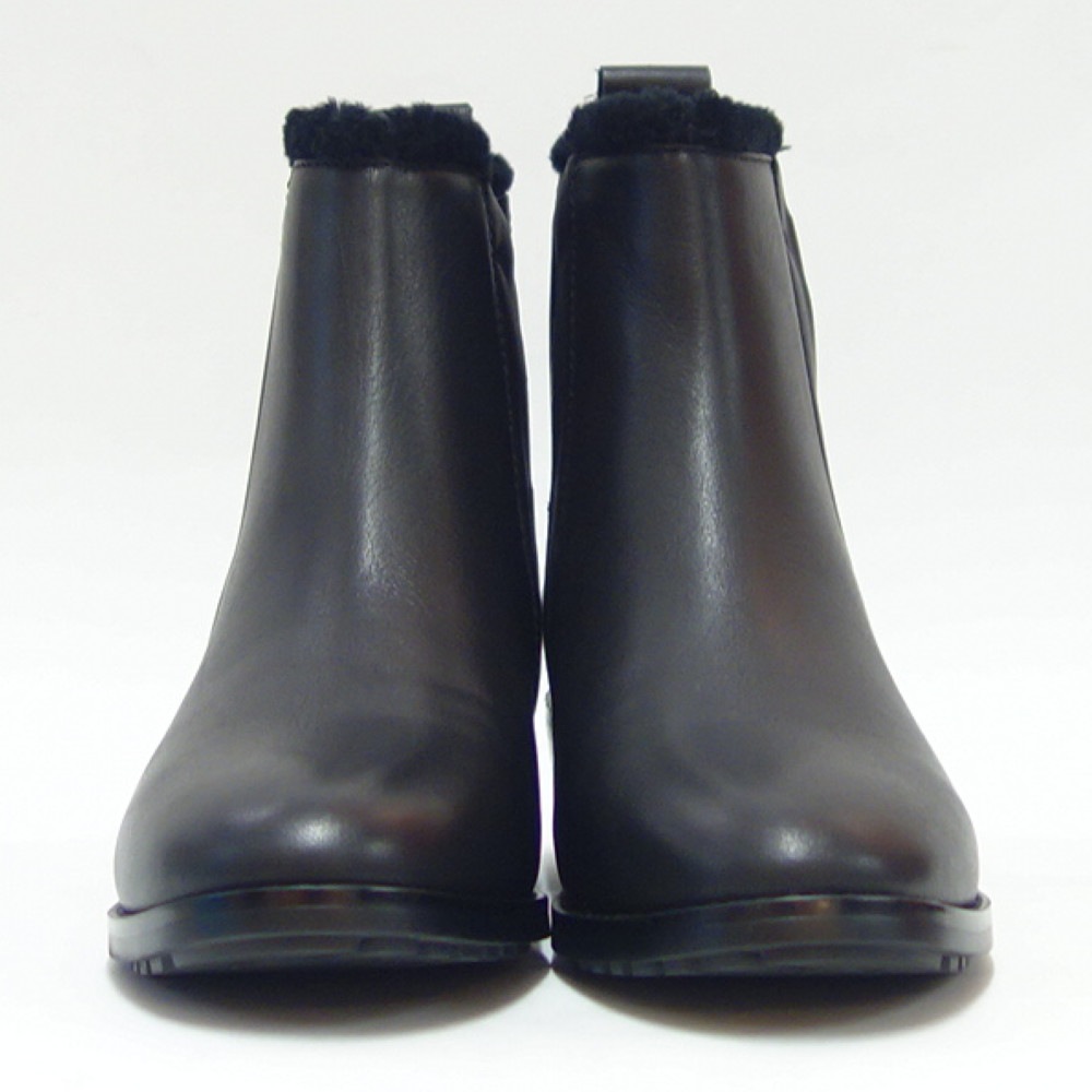 W 13007 LAURENCE ローレンス（レディース） ：ブラック スムースレザー ウォータープルーフ サイドゴア 「靴」