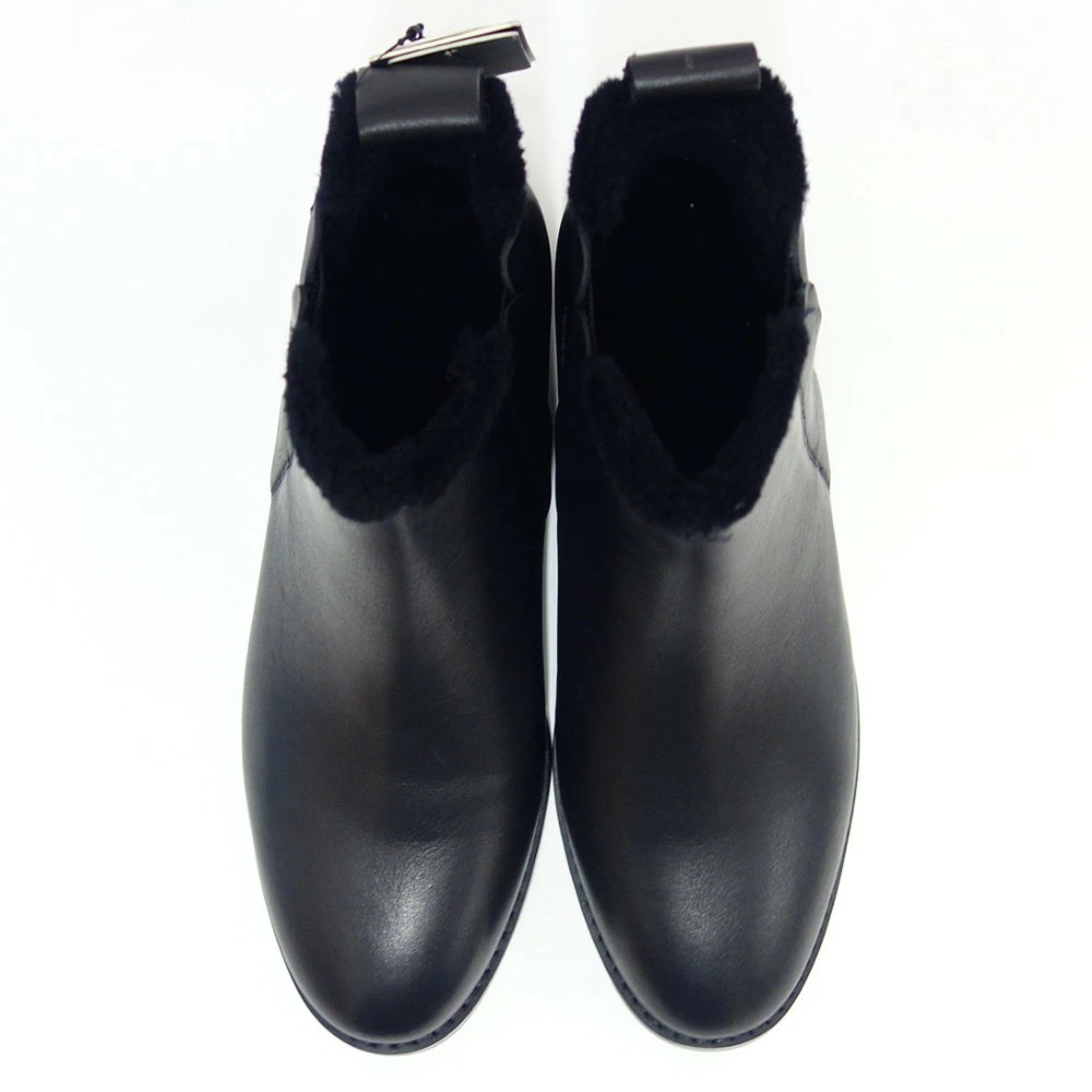 W 13007 LAURENCE ローレンス（レディース） ：ブラック スムースレザー ウォータープルーフ サイドゴア 「靴」