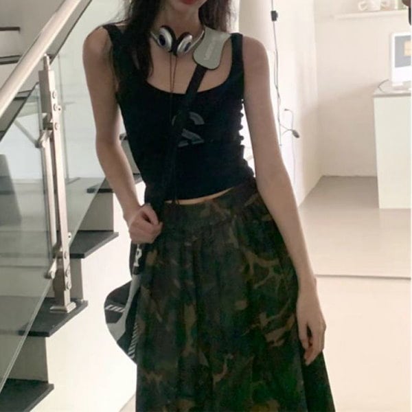 GOA  迷彩　ロングスカート goa 迷彩柄 ロングスカート