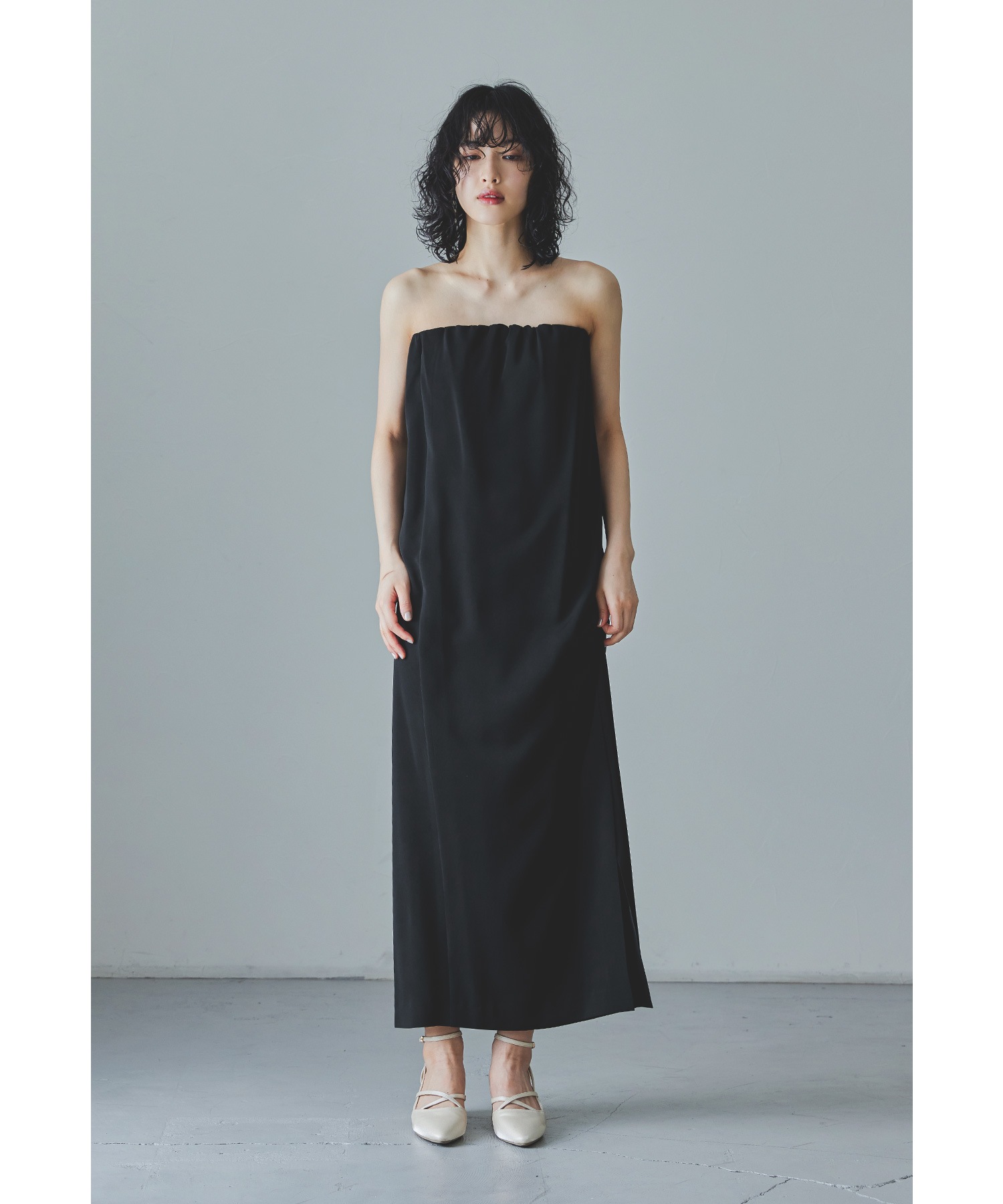 バックシアージレセットアップドレス パーティードレス 結婚式 ベスト キャミワンピース 2点セット レイヤード 羽織 ノースリーブ 無地 ストライプ シンプル お呼ばれ パーティー 二次会 披露宴